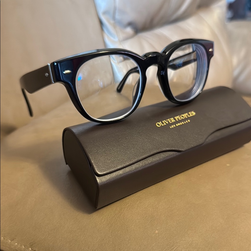Oliver Peoples Black Eyeglasses And Case